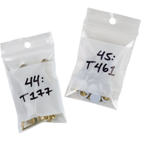 White Block Poly Bags, Reclosable, 3" x 2", 2 mils EastCoast Offshore Supplies