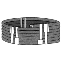 Ruban extensible, &eacute;paisseur 6 mils, 38,1 mm (1-1/2") x 55 m (180')  EastCoast Offshore Supplies