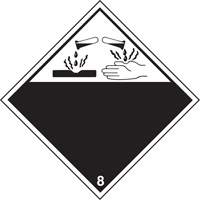 TDG Shipping Labels, Class 8, Corrosives, Vinyl EastCoast Offshore Supplies