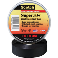 Rubans Super 33+ Scotch, 19 mm (3/4") x 20,1 m (66'), Noir, 7 mils EastCoast Offshore Supplies