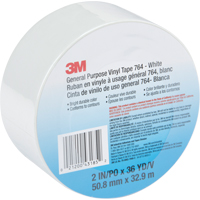 General Purpose Vinyl Tape 764, 48 mm (2") W x 32.9 m (108') L, White EastCoast Offshore Supplies