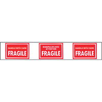 Pre-Printed Message Tapes, 1-7/8" W, White on Red EastCoast Offshore Supplies