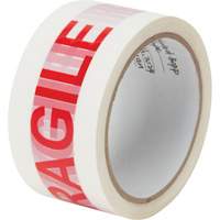 "Fragile" Box Sealing Tape, Hot Melt Adhesive, 2 mils, 48 mm (2") x 100 m (328') EastCoast Offshore Supplies