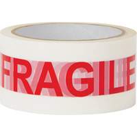 "Fragile" Box Sealing Tape, Hot Melt Adhesive, 2 mils, 48 mm (2") x 100 m (328') EastCoast Offshore Supplies
