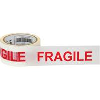 "Fragile" Box Sealing Tape, Hot Melt Adhesive, 2 mils, 48 mm (2") x 100 m (328') EastCoast Offshore Supplies
