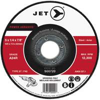 A24R Power Abrasive Grinding Wheel, 4-1/2" x 1/4", 7/8" Arbor, Type 27 EastCoast Offshore Supplies