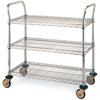 Standard-Duty Utility Carts, Stainless Steel, 18" x 39" x 30", 500 lbs. Capacity EastCoast Offshore Supplies