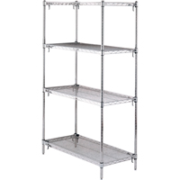ETAGERE,4 TABL18X36X63,CHROME,800LB/TABL., Tiers 4, 36" la x 63" h x 18" p EastCoast Offshore Supplies