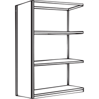 Interlok Shelving Unit, Steel, Boltless, 450 lbs. Capacity, 48" W x 88" H x 24" D EastCoast Offshore Supplies