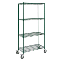 Wire Shelf Cart, Epoxy Finish, 36" x 80" x 24", 800 lbs. Capacity EastCoast Offshore Supplies