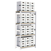 &eacute;tag&egrave;re-classeur de grande largeur, Acier, 4 Tablettes, 42" la x 18" p x 84" h, Ensemble Ajout EastCoast Offshore Supplies