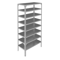 Shelving Unit, Galvanized Steel, Slotted Angle, 400 lbs. Capacity, 36" W x 96" H x 18" D EastCoast Offshore Supplies
