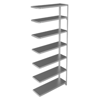 Shelving Unit, Galvanized Steel, Slotted Angle, 400 lbs. Capacity, 36" W x 84" H x 12" D EastCoast Offshore Supplies