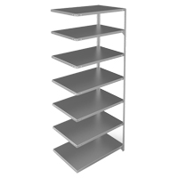 Shelving Unit, Galvanized Steel, Slotted Angle, 400 lbs. Capacity, 36" W x 84" H x 24" D EastCoast Offshore Supplies