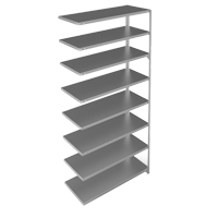 Shelving Unit, Galvanized Steel, Slotted Angle, 275 lbs. Capacity, 48" W x 96" H x 18" D EastCoast Offshore Supplies