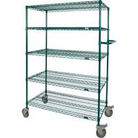 Wire Shelf Push Cart, Epoxy Finish, 36" x 69" x 24", 600 lbs. Capacity EastCoast Offshore Supplies