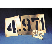 Gothic Brass Interlocking Stencils - Individual Letters & Numbers, Number, 6" EastCoast Offshore Supplies