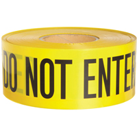 Rubans pour barricades, Anglais, 3" la x 1000' lo, 3 mils, Noir sur jaune EastCoast Offshore Supplies