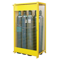Gas Cylinder Cabinets, 10 Cylinder Capacity, 44" W x 30" D x 74" H, Yellow EastCoast Offshore Supplies