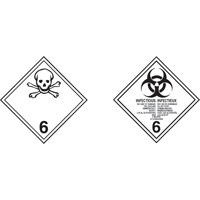 TDG Shipping Labels, Class 6.1, Toxic Substances, Paper EastCoast Offshore Supplies