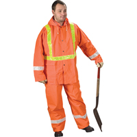 Tornado Traffic Rain Suit, PVC, Small, High Visibility Orange EastCoast Offshore Supplies