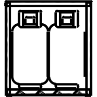 Armoires en aluminium pour bouteilles GPL, nbre de bouteilles: 4, 30" , 32" , 33-1/2" , Argent EastCoast Offshore Supplies