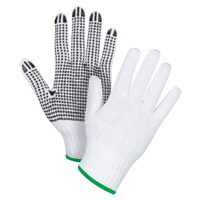 Gants tricot&eacute;s &agrave; pois, Poly/coton, Un c&ocirc;t&eacute;, Calibre 7, Moyen EastCoast Offshore Supplies