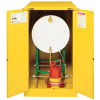 Sure-Grip&reg; EX Horizontal Drum Storage Cabinets, 55 US gal. Cap., Yellow EastCoast Offshore Supplies