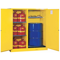 Sure-Grip&reg; EX Double-Duty Safety Cabinets, 115 US gal. Cap., 13 Drums, Yellow EastCoast Offshore Supplies