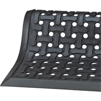 Tapis Comfort Flow, &agrave; fentes, 2-83/100' x 9-1/12' x 3/8", Noir, Nitrile EastCoast Offshore Supplies