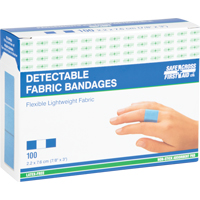 Bandages, Rectangulaire/carr&eacute;e, 3", Tissu d&eacute;tectable, St&eacute;rile EastCoast Offshore Supplies