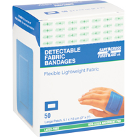 Bandages, Rectangulaire/carr&eacute;e, 3", Tissu d&eacute;tectable, St&eacute;rile EastCoast Offshore Supplies