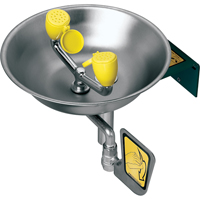 Poste de douche oculaire/faciale, Installation Montage mural, Bol Acier inoxydable EastCoast Offshore Supplies