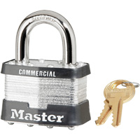Laminated Padlock, Silver, Keyed Alike, Laminated Steel, 2" Width EastCoast Offshore Supplies