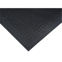 Tapis &agrave; profil bas, Caoutchouc, Grattoir Type, Motif Plein, 3' x 5', Noir EastCoast Offshore Supplies