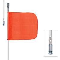 Tiges de s&eacute;curit&eacute; robustes Safety Whip, Fixation Filet&eacute;, Hauteur 10', Orange EastCoast Offshore Supplies