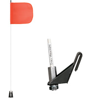 Safety Whip&reg; Light-Duty Whips, Window Mount, 5' High, Orange EastCoast Offshore Supplies