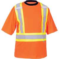 Safety T-Shirt, Polyester, Medium, High Visibility Orange EastCoast Offshore Supplies