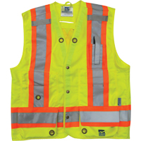 Veste de s&eacute;curit&eacute; pour arpenteur, Jaune lime haute visibilit&eacute;, Petit, Polyester EastCoast Offshore Supplies
