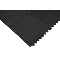 Tapis antifatigue, Lisse, 3' x 3' x 1/2", Noir, Caoutchouc naturel EastCoast Offshore Supplies