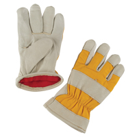 Gants de travail doubl&eacute;s pour l'hiver de premi&egrave;re qualit&eacute;, Moyen, Paume en Cuir fleur de porc, Doublure en Molleton de mousse EastCoast Offshore Supplies