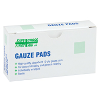 Gaze, Tampon, 3" lo x 3" la, St&eacute;rile, Dispositif m&eacute;dical Classe 1 EastCoast Offshore Supplies