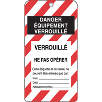 Lockout Tags, Plastic, 3" W x 5-3/4" H, French EastCoast Offshore Supplies