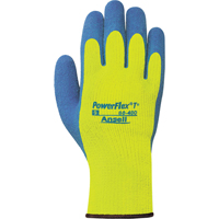 PowerFlex&reg; T° Hi Viz 80-400 Gloves, 7/Small, Rubber Latex Coating, 7 Gauge, Terry Shell EastCoast Offshore Supplies