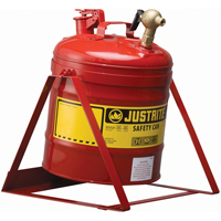 Bidon avec robinet s&eacute;curitaires pour laboratoires, Type I, Acier, 5 gal. US, Rouge, Homologu&eacute; FM EastCoast Offshore Supplies