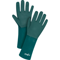 Gants verts &agrave; double enduit, 14" lo, PVC, Doublure en Jersey de coton, 70 mils EastCoast Offshore Supplies