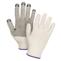Gants l&eacute;gers tricot&eacute;s &agrave; pois, Poly/coton, Un c&ocirc;t&eacute;, Calibre 7, T-petit EastCoast Offshore Supplies