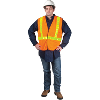 Veste de s&eacute;curit&eacute; pour la circulation d&eacute;tachable en cinq points, Orange haute visibilit&eacute;, Grand, Polyester EastCoast Offshore Supplies