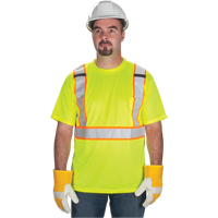 CSA Compliant T-Shirt, Polyester, Large, High Visibility Lime-Yellow EastCoast Offshore Supplies