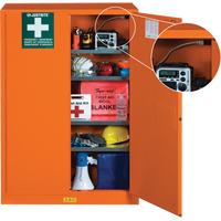 Armoires de rangement pour pr&eacute;paration aux situations d'urgence, Acier, 4 Tablettes, 65" h x 43" la x 18" P, Orange EastCoast Offshore Supplies